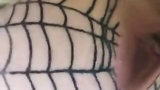 Dirty mature blonde lady shitting