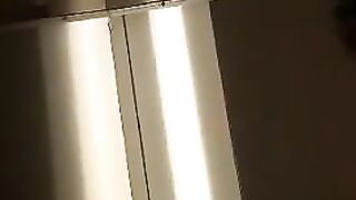 Lady masturbates and poop closeup