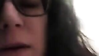 Mature brunette lady shitting hard