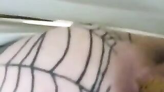 Mature brunette lady shitting hard