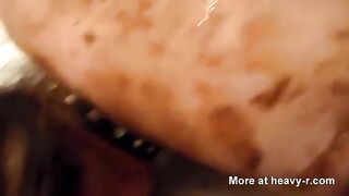 Pathetic shit cunt getting banged