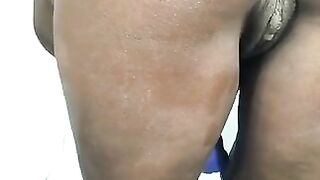 Juicy big black booty riding dirty dildo