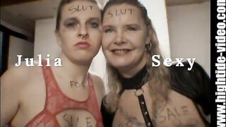 Sexy blonde babes in scat fun