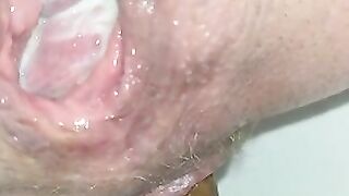 Gaping pussy and tasty pooping asshole