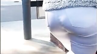 Compilation of sexy girl poops in the white pants