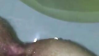 Piss and hot big turd closeup