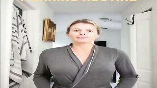 Busty blonde milf showing her lovely shit