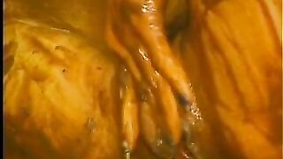 Small tits milf rubbing herself with shit