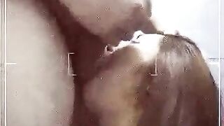 Nice looking Asian girlfriend sucking cock