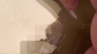 Fat mature lady pissing in the shower