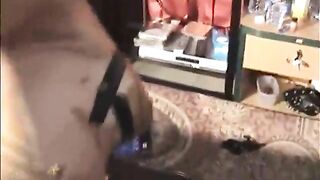 Kinky girl gets covered in messy shit