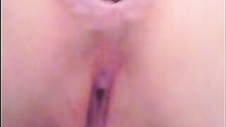 Juicy wet pussy and shitting ass closeup