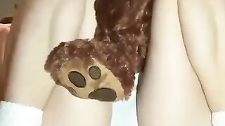 Poop on the teddy bear