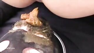 Combination of horny babes shit teasing