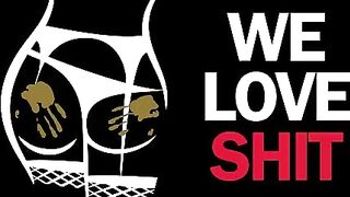 Messy poop covered babe