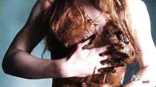 Messy poop covered babe