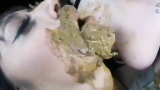 Asian horny girls in hot scat play