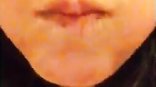 Girl swallows a big load of shit