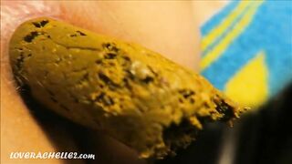 A pile of shit and asshole close up