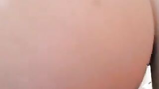 Woman plays with her fresh shit in shower