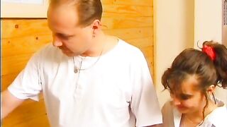 Man and woman eat shit off each other's faces