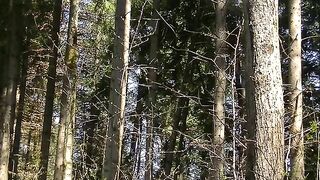 Almost caught shitting in the forest