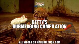 Woman swims in filthy shit and piss