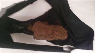 Black panties shit