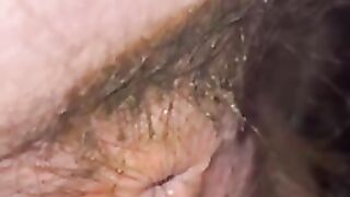 Girl plays with shit in her ass