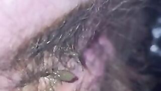 Girl plays with shit in her ass