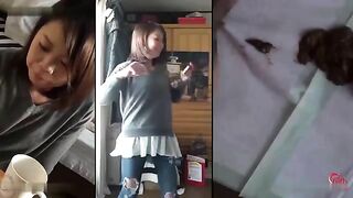 Cute Japanese girls shitting huge 