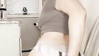 Thick girl takes a dump on her teddy bear