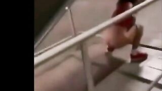 Girl takes a shit in her pants and smears it around