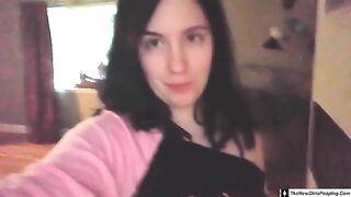 Girl sits on a toilet and eats her own shit from her own ass
