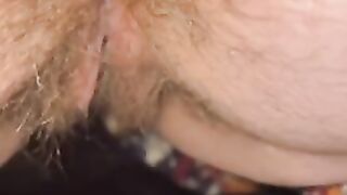 Woman takes a long nasty shit on a couch