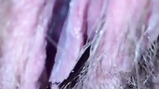 Woman takes a long nasty shit on a couch