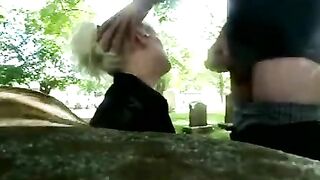 Freaky Scat Girl in a Graveyard