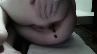 Girlfriend pushes a big one