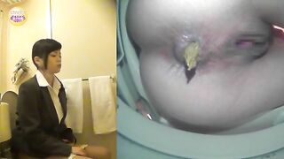 Hidden camera voyeur asian girl pooping