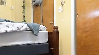 Woman takes a dump in a bucket on the floor