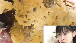 Huge load of shit by a cute Japanese girl plus anal