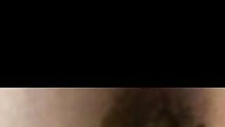 Close up of a woman's ass taking a huge shit