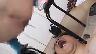 Long shit into his opened mouth