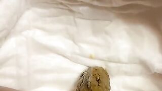 Shitting on the diaper