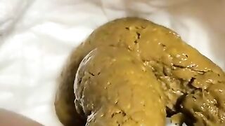 Shitting on the diaper