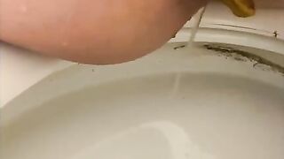 Amateur horny lady shitting sloppy load