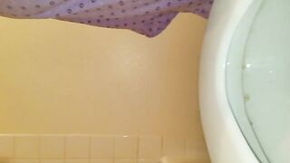 Michells poops toilet close up