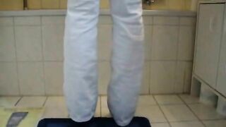 Cute amateur tattooed ass chick pooping for slave