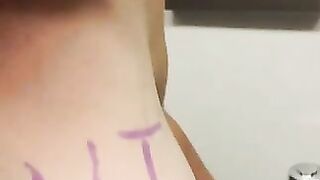 Nasty Fat Shit licking slut