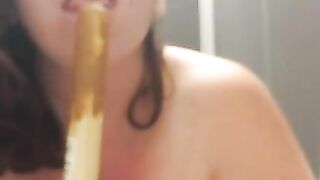 Nasty Fat Shit licking slut